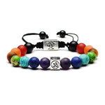 Tree of Life Multicolor Beads Stones Weave Yoga Rope Bracelets, Multicolor silver, Multicolor gold