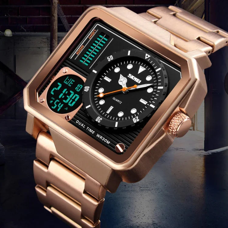 SKMEI 1392 Multi-Function Outdoor Sports Watch Business Double Display Waterproof Electronic Watch