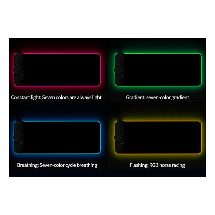 RGB01 10W Wireless Charging Mouse Pad  RGB Luminous Mouse Pad, Size: 800 x 300 x 4mm