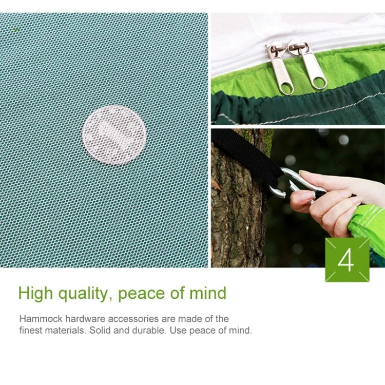 1-2 Person Outdoor Mosquito Net Parachute Hammock Camping Hanging Sleeping Bed Swing Portable  Double  Chair, 260 x 140cm, 260x140cm Blue Grey, 260x140cm Pink, 260x140cm Pink Blue, 260x140cm Green, 260x140cm Yelliw Green, 260x140cm Dark Blue