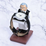 Watch Shelf Support Decorative Ornaments Watch Storage Box Display Stand, Large Old Butler + Black Cover, Small Astronaut + Black Cover, Large Astronaut  + Black Cover, Small Old Butler + White Cover, Large Old Butler + White Cover