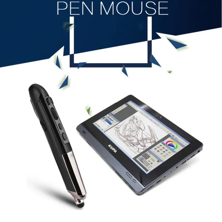 PR-08 1600DPI 6 Keys 2.4G Wireless Electronic Whiteboard Pen Multi-Function Pen Mouse PPT Flip Pen, White, Red, Blue, Black, Silver Gray