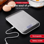 Stainless Steel Small Food Electronic Scale Kitchen Portable Baking Electronic Scale, 5kg/1g (Battery Model White), 5kg/1g (Battery Model Black), 10kg/1g (Battery Model White), 5kg/1g (Rechargeable White), 10kg/1g (Rechargeable White)