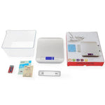 Stainless Steel Small Food Electronic Scale Kitchen Portable Baking Electronic Scale, 5kg/1g (Battery Model White), 5kg/1g (Battery Model Black), 10kg/1g (Battery Model White), 5kg/1g (Rechargeable White), 10kg/1g (Rechargeable White)