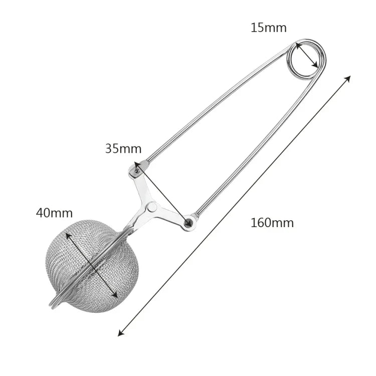 2 PCS Stainless Steel Sphere Mesh Tea Strainer Coffee Herb Spice Filter Tea Infuser, Stainless Steel
