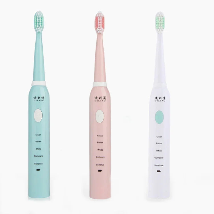 DELIPU Electric Toothbrush Rechargeable Sonic 5-Speed Adjustment Children Adult Household Waterproof Soft Hair Whitening Toothbrush, USB Charging Cable  (Blue), USB Charging Cable (White), USB Charging Stand (Blue), USB Charging Stand(Pink)