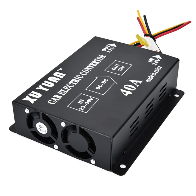 XUYUAN 480W Step-Down Converter 24V to 12V 40A Automotive DC Power Buck Converter, 480W 24V to 12V
