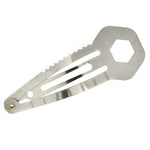 2 PCS 8 in 1 Multifunctional Hair Clip Outdoor Self-Defense First Aid Tool, 2 PCS 8 in 1 (Black), 2 PCS 8 in 1 (Silver)