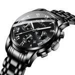 FNGEEN 4006 Men Automatic Mechanical Watch Waterproof Quartz Watch, Gold Blue Surface, Gold Black Surface, Gold White Surface, White Steel White Surface, White Steel Black Surface, White Steel Blue Surface, Black Steel Black Surface