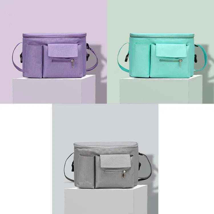 Multifunctional Stroller Hanging Bag Stroller Baby Bottle Water Bottle Bag Storage bag, Purple, Light Grey, Green