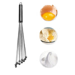Manual Whisk Stainless Steel Glass Bead Egg Whisk Kitchen Household Hand-Held Baking Tools Type A 12 Inch, Type A 12 Inch, Type A 10 Inch, Type B 12 Inch, Type B 10 Inch, Type C 12 inch, Type C  10 Inch