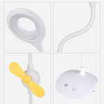 WS-8010 LED Fan Desk Lamp Bedside Desk USB Folding Desk Lamp, Water Drop, Ring, Pen Holder White Fan Blade, Pen Holder Yellow Fan Blade, Pen Holder Blue Fan Blade, Pen Holder Green  Fan Blade