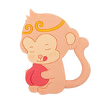 MJYJ019 Silicone Baby Teether Children Molar Stick Toy, Pink, Blue, Orange, Small Fish-Blue, Small Fish-Pink, Small Fish-Green, Fox-Blue, Fox-Pink, Fox-Green, Monkey-Pink, Monkey-Orange, Monkey-Coffee, Kitten-Coffee, Kitten-Blue, Kitten-Pink