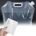 Foldable Water Bag Outdoor Sports Camping Hiking Storge Water Bucket Picnic Water Container Lifting Carrier Water Bag, 5L, 10L, 15L