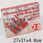 2 in 1 Kitchen Silicone Spoon Holder Shelf, Large (Gray), Medium (Gray), Medium (Black), Large (Red), Medium (Red), Large (Blue), Medium (Blue), Large (Orange), Medium (Orange), Large (Green), Medium (Green)