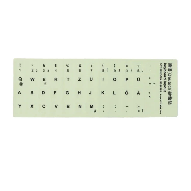 3 PCS Luminous Keyboard Stickers Notebook Desktop Computer Keyboard Stickers, English Arabic, Russian Black Word, English, Italian, German, Spanish, Japanese, French, Korean, Hebrew, Thai