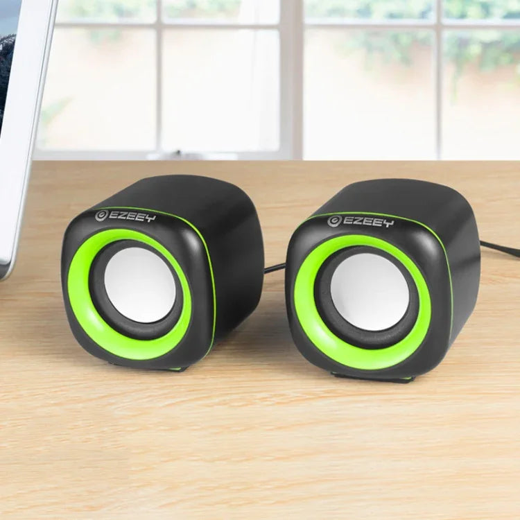 YEEZE A1 Multimedia USB2.0 Desktop Speaker Mini Computer Notebook Speaker, White Blue, White Green, White Purple, White Orange, Black Blue, Black Green, Black Purple, Black Prange, Electroplated Black Gold, Electroplated White, Electroplated Black     ...