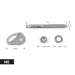 XINDA Rock Bullet Expansive Nails Hanging Tablet Stainless Steel Cave Climb Nail, M8 Climb Nail, M10 Climb Nail