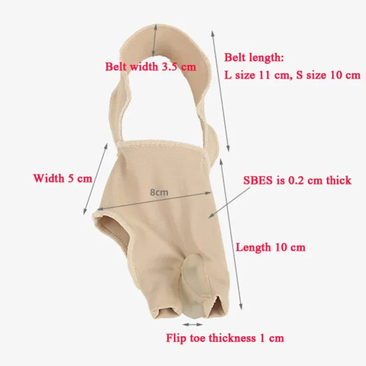Two Toes Split Toe Guard Foot Cover Toe Separation Thumb Varus Correction Foot Cover,Style:, Outer Leakage Complexion S (35-40), Outer Leakage Complexion L (40-45), Inner Package Complexion S (35-40), Inner Package Complexion L (40-45)