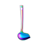 304 Stainless Steel Oil Spoon Thickened Soup Spoon Pouring Sauce Spoon, Soup Spoon (Silver), Soup Spoon (Magic Colorful), Soup Spoon (Golden), Soup Spoon (Rose Gold), Soup Spoon (Magic Red)