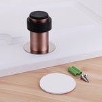 Rubber Anti-Collision Door Gear Punching Stainless Steel Round Door Resistant Home Floor-Shaped Cylindrical Door Touch, 46mm Punch, 60mm Punch, 80mm Punch, 46mm Punch-free, 60mm Punch-free, 80mm Punch-free, Brushed Steel 46mm With Plastic Head+Punch-fr...