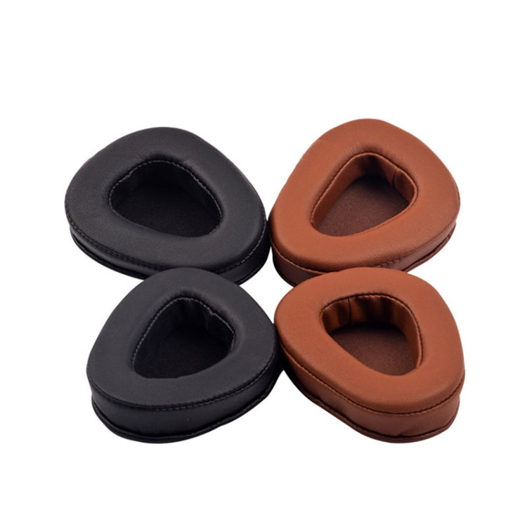 1 Pairs Headphone Sponge Leather Earmuffs For Skullcandy Aviator 2, Black, Brown