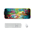 F-01 Rubber Thermal Transfer RGB Luminous Non-Slip Mouse Pad, 350x900x3mm, 350x900x4mm, 400x900x3mm, 400x900x4mm