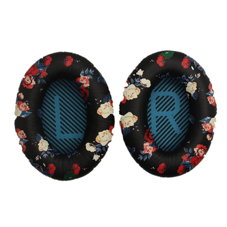 2 PCS Headset Sponge Cover For BOSE QC15 / QC2 / QC25 / AE2 / AE2i, Print Color + Blue LR, White + Blue LR, Print Color + Black, Black + Black, White + Black, Print Color + Gray, Khaki  + Gray, Coffee  + Gray, White  + Gray, Gray  + Gray               ...