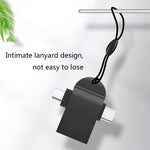 10 PCS LI-09 USB 3.0 Female to USB-C / Type-C + Micro USB Male Multi-Function OTG Adapter with Lanyard, Black, Gold, Silver, Rose Gold
