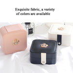 XH-001 Simple Creative Travel Portable Leather Earrings Jewelry Box, 11x11x5.8 cm