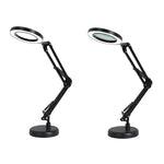 8X Magnifying Glass Lamp Beauty Nail Tattoo Repair Office Reading Lamp, Without Magnifying Glass (Black), With Magnifying Glass (Black)