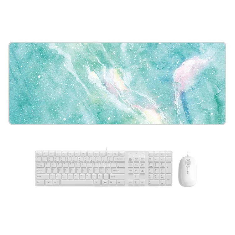 Marbling Wear-Resistant Rubber Mouse Pad, 400x900x4mm, 400x900x5mm, 300x800x5mm, 300x700x4mm