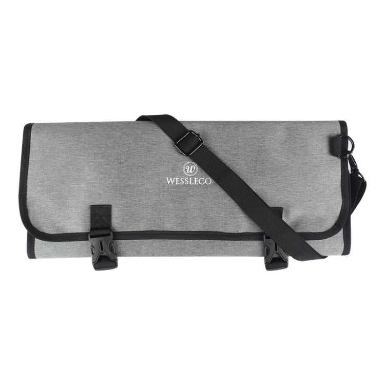 WESSLECO Chef Knife Tool Storage Bag Oxford Cloth Knife Bag, WESSLECO Gray