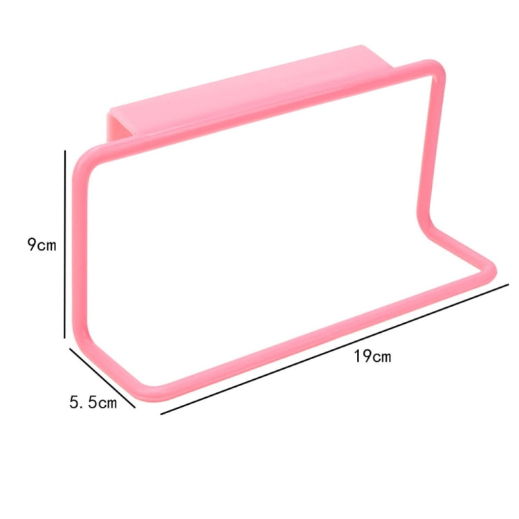 Kitchen Towel Rack Hanging Holder Cupboard Cabinet Door Back Hanger Towel Sponge Holder Storage Rack for Bathroom, White, Blue, Green, Pink