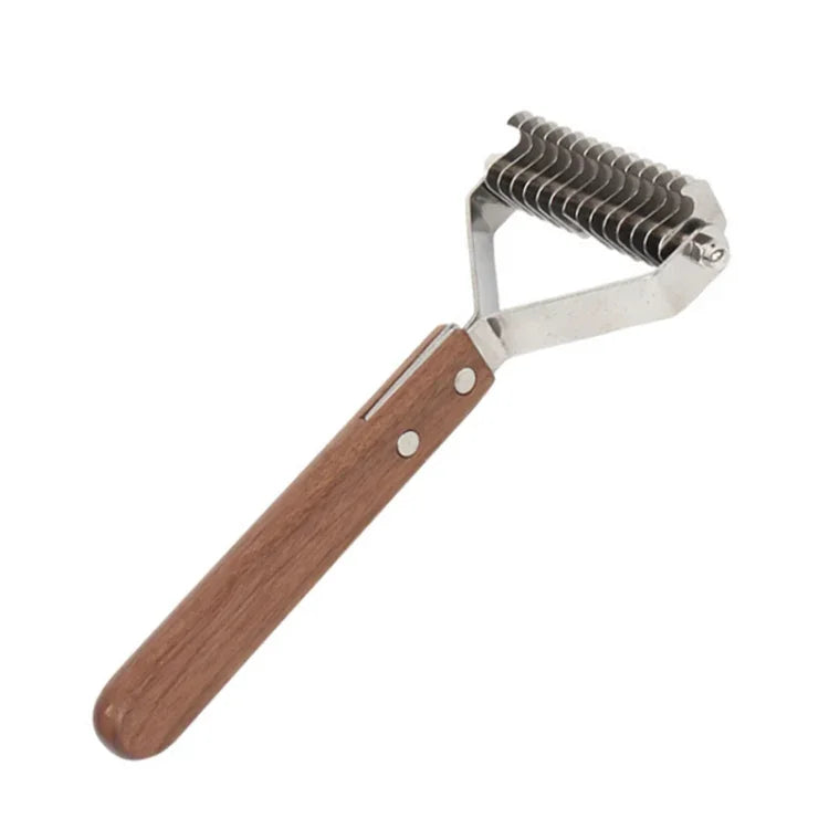 Walnut Pet Stainless Steel Cleaning And Grooming Comb, Large