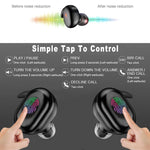 Y30 Wireless Bluetooth Headset 5.0 In-Ear Mini Earphone, Black, White, Digital Display Black
