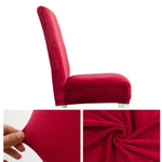 Simple Soft High Elastic Thickening Velvet Semi-Interior Chair Cover Hotel Chair Cover, Coffee Gray, Yellow Green, Wine Red, Navy, Black, Dark Green, White, Peacock Blue, Light Gray, Carbon Gray, Camel, Royal Blue, Beige, Grape Purple, Red, Orange     ...