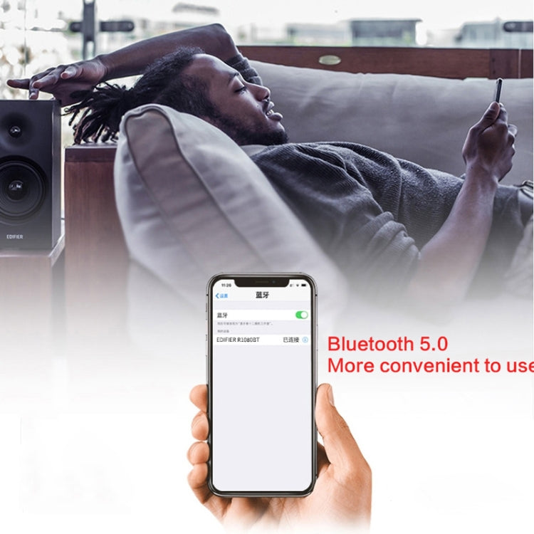 Edifier R1080BT Bluetooth Desktop Speaker, US Plug, R1080BT White, R1080BT Black