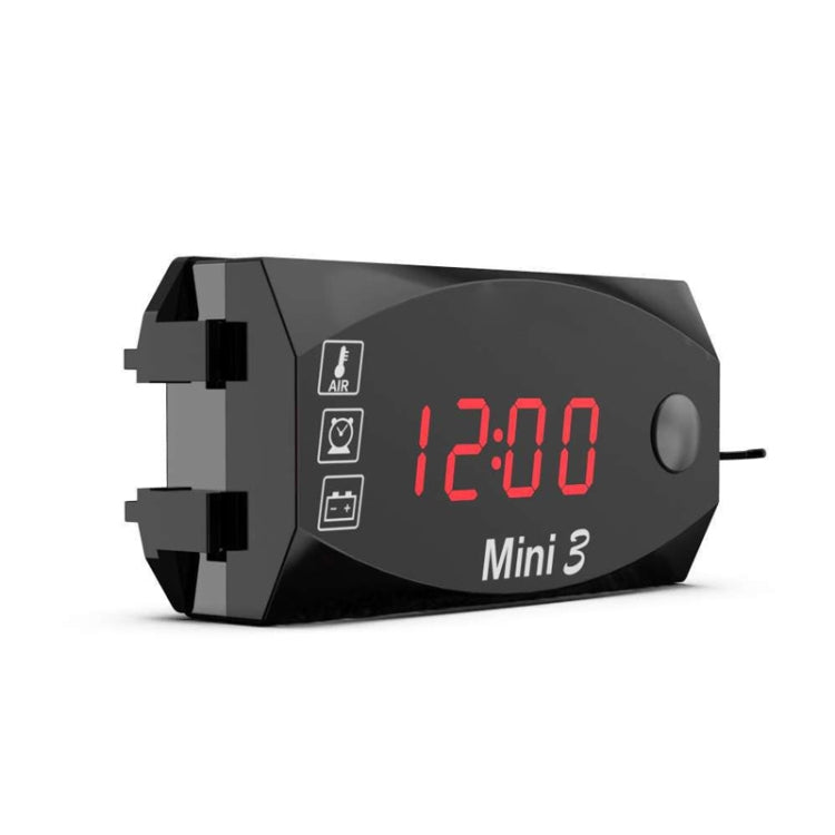 Voltage Clock And Temperature 3 In 1 LED Electronic Meter Large-Screen Digital Display Waterproof And Dustproof Voltmeter, 3 In 1 LED Red Light, 3 In 1 LED White Light, 3 In 1 LED Green Light