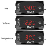 Voltage Clock And Temperature 3 In 1 LED Electronic Meter Large-Screen Digital Display Waterproof And Dustproof Voltmeter, 3 In 1 LED Red Light, 3 In 1 LED White Light, 3 In 1 LED Green Light