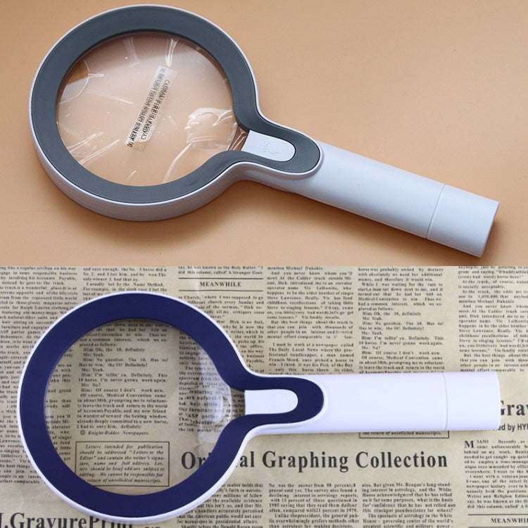 XT-8013 With 29 LED Lights 3 Gelling Touch Switch Magnifier 2 Times / 13 Times Hand-Held Magnifying Glass, XT-8013 (White+Gray), XT-8013(White+Dark Blue)