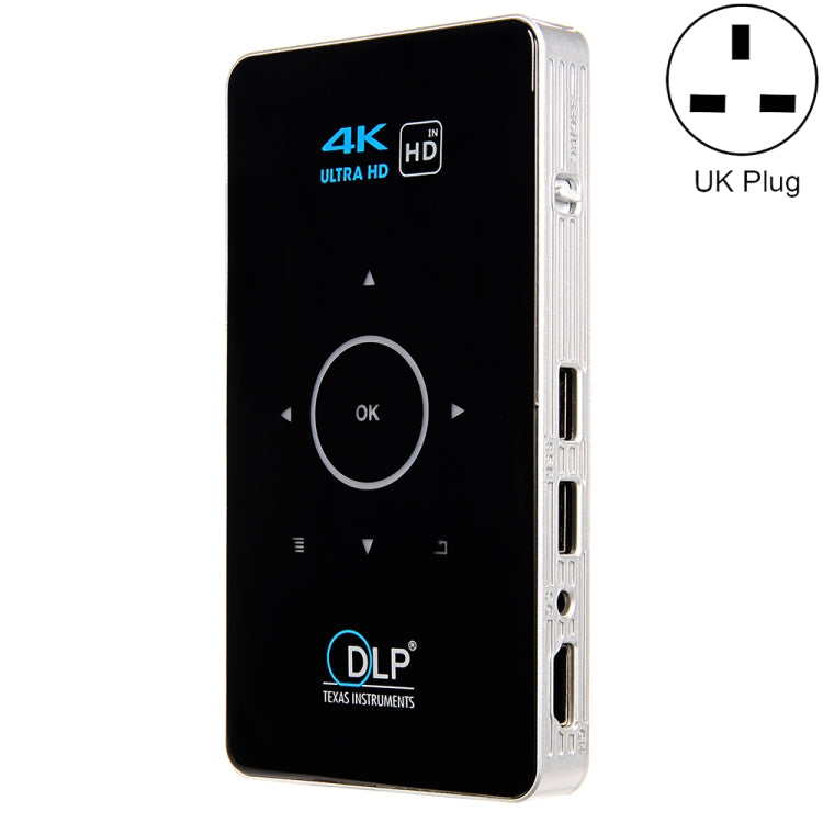 C6 2GB+32GB Android Smart DLP HD Projector Mini Wireless Projector, US Plug (Black), EU Plug (Black), UK Plug (Black), AU Plug (Black), US Plug (White), UK Plug (White), AU Plug (White)