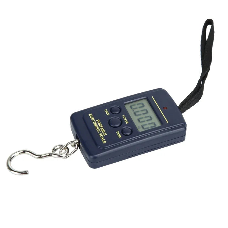 10g Mini Digital Fishing Scale Travel Weighting Steelyard Hanging Electronic Hook Scale Kitchen Weight Tool, Capacity:40kg, 40kg without Backlight, 40kg with Backlight
