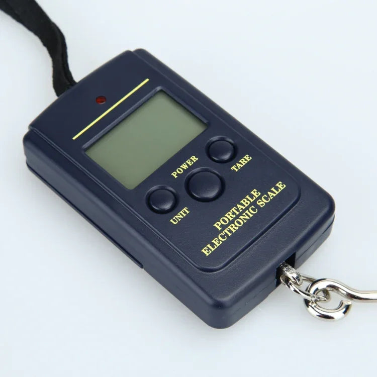 10g Mini Digital Fishing Scale Travel Weighting Steelyard Hanging Electronic Hook Scale Kitchen Weight Tool, Capacity:40kg, 40kg without Backlight, 40kg with Backlight