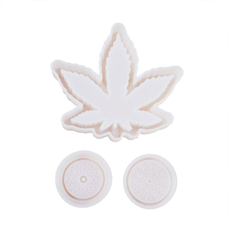 DIY Crystal Epoxy Mold Maple Leaf Ashtray Tooth Grinding Cigarette Grinding Combination Silicone Mold, Maple Leaf  Shape