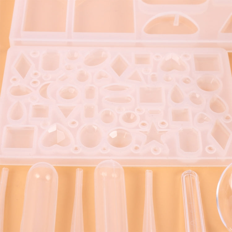 128 Pieces Crystal Drip Mold Tool Set Ornament Pendant Silicone Mold Set, Pendant Shape