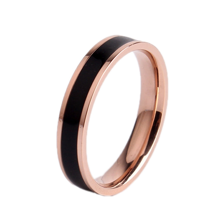 Simple Black White Epoxy Couple Ring Women Titanium Steel Ring Jewelry, US Size 3, US Size 4, US Size 5, US Size 6, US Size 8, US Size 9, US Size 10, US Size 7