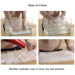 Pure Real Wool Sofa Cushion Fur Full Whole Sheepskin Carpet Window Decoration Mat, 60x90cm, 65x100cm, 65x110cm, 80x120cm