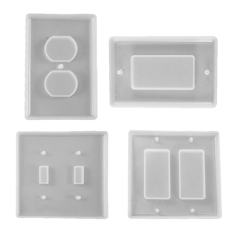 Crystal Epoxy Mirror Porous Socket Button Data Line Switch Panel Silicone Mold, Style One, Style Two, Style Three, Style Four, Style Five, Style Six