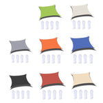Outdoor Garden Sunshade Sail Waterproof Anti-UV Canopy, Size: 2m x 5m, 2m x 5m